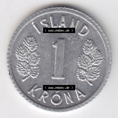 Münzen Island Eurovorläufer, Umlaufmünze vor Euroeinführung 1976-1980, 1 Krona, Krone 1978 (2) Sammlung
