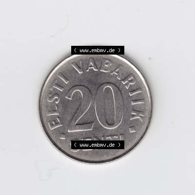 Münzen Estland Eurovorläufer, Umlaufmünze vor Euroeinführung 2006, 20 Senti (1) Sammlung