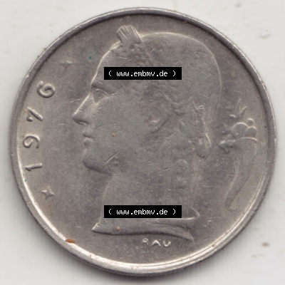 Münzen Belgien Eurovorläufer, Umlaufmünze vor Euroeinführung 1950-1988, 1 Francs-Franken 1976 I. Belgique (2) Sammlung