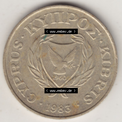 Münzen Zypern / Cyprus Eurovorläufer, Umlaufmünze vor Euroeinführung 1983-1983, 5 Cent (1) Sammlung