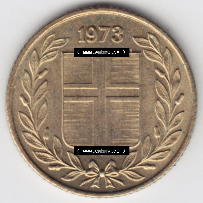 Münzen Island Eurovorläufer, Umlaufmünze vor Euroeinführung 1969-1974, 50 Aurar 1973 (1) Sammlung