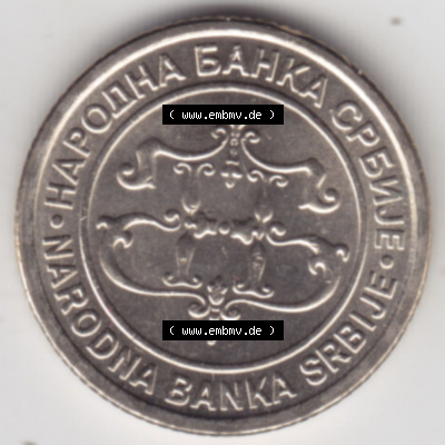 Münzen Serbien Eurovorläufer, Umlaufmünze vor Euroeinführung 2003-2004, 1 Dinar (1) Sammlung