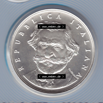 Münzen Italien / Italia Eurovorläufer, Umlaufmünze vor Euroeinführung 2001-2001, 1000 Lira-Lire Silbermünze (2) Sammlung