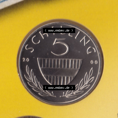 Münzen Österreich / Austria Eurovorläufer, Umlaufmünze vor Euroeinführung 1968-2001, 5 Schilling 2000 (2) Sammlung