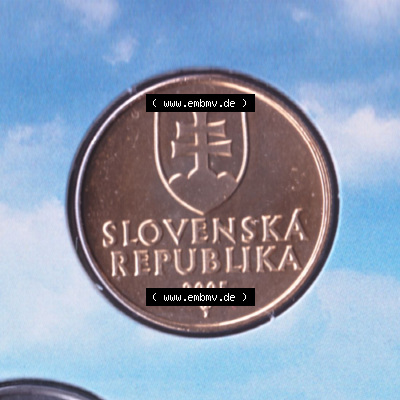 Münzen Slowakei / Slovakia Eurovorläufer, Umlaufmünze vor Euroeinführung 1993-2008, 1 SK, 1 Krone 2005 (1) Sammlung