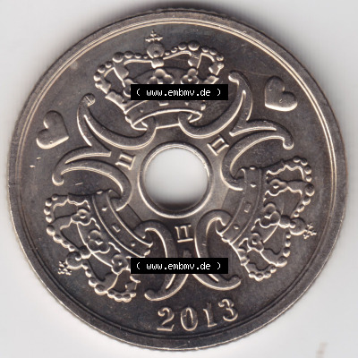 Münzen Dänemark / Danmark Eurovorläufer, Umlaufmünze vor Euroeinführung 2013, 5 Kroner, Kronen (2) Sammlung