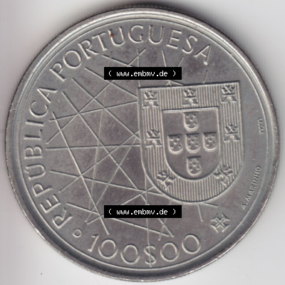 Münzen Portugal Eurovorläufer, Sondermünze vor Euroeinführung 1989-1989, 100 Escudos, Arouipelago Dos Acores, 1439-1989 (1) Sammlung