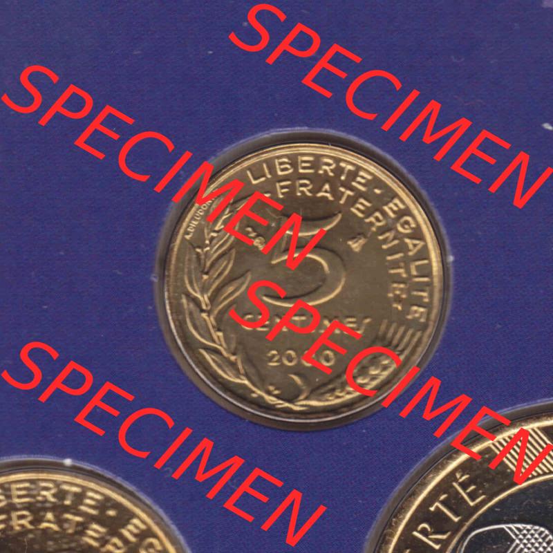 Münzen Frankreich Eurovorläufer, Umlaufmünze vor Euroeinführung 2000, 5 Centimes. Vorderseite einer Münze aus Europa als Digitales Bild / Bildmaterial zum... Sammlung