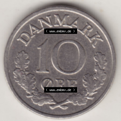 Münzen Dänemark / Danmark Eurovorläufer, Umlaufmünze vor Euroeinführung 1960-1972, 10 Öre 1972 (2) Sammlung