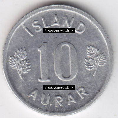 Münzen Island Eurovorläufer, Umlaufmünze vor Euroeinführung 1970-1974, 10 Aurar 1974 (2) Sammlung