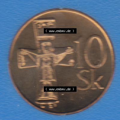 Münzen Slowakei / Slovakia Eurovorläufer, Umlaufmünze vor Euroeinführung 1993-2008, 10 SK, 10 Kronen 2003 (2) Sammlung