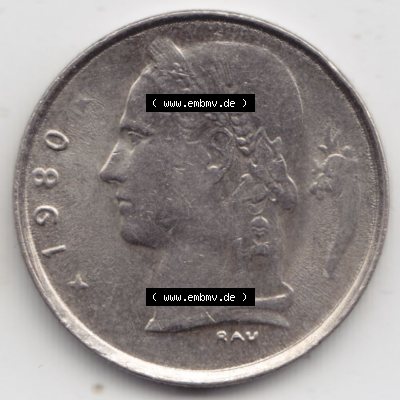 Münzen Belgien Eurovorläufer, Umlaufmünze vor Euroeinführung 1950-1988, 1 Franc Belgique (2) Sammlung