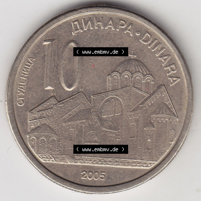 Münzen Serbien Eurovorläufer, Umlaufmünze vor Euroeinführung 2005-2011, 10 Dinar 2005 (2) Sammlung