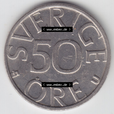 Münzen Schweden / Sverige Eurovorläufer, Umlaufmünze vor Euroeinführung 1976-1991, 50 Öre 1985 (2) Sammlung