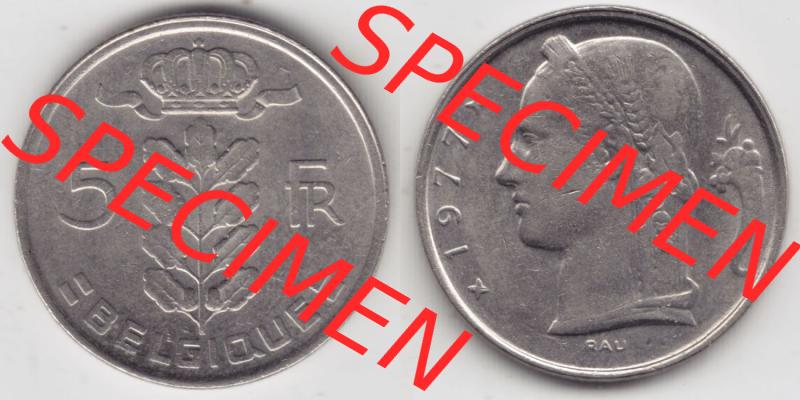 Münzen Belgien Eurovorläufer, Umlaufmünze vor Euroeinführung 1948-1981, 5 Francs Belgique (3) Sammlung