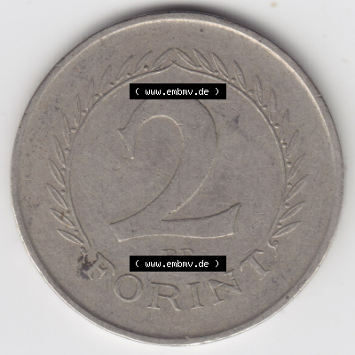 Münzen Ungarn / Magyarország Eurovorläufer, Umlaufmünze vor Euroeinführung 1962-1966, 2 Forint 1966 (2) Sammlung