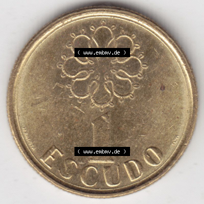 Münzen Portugal Eurovorläufer, Umlaufmünze vor Euroeinführung 1986-2001, 1 Escudo 1986 (1) Sammlung
