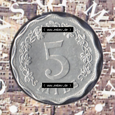 Münzen Malta / Melita Eurovorläufer, Umlaufmünze vor Euroeinführung 1972-2007, 5 Mils 2007 (2) Sammlung
