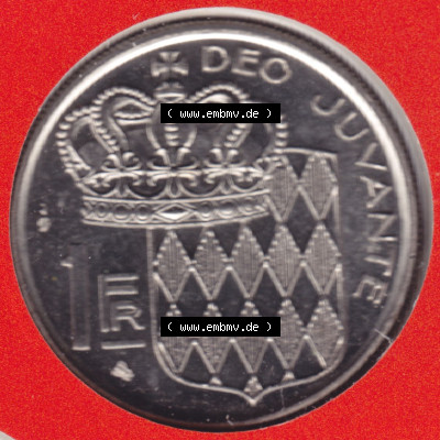 Münzen Monaco / Mu̍negu Eurovorläufer, Umlaufmünze vor Euroeinführung 1960-1995, 1 Fr, Franc, Franken Rainier III Prince... Sammlung
