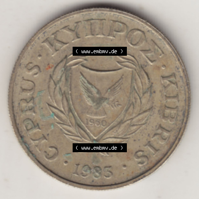 Münzen Zypern / Cyprus Eurovorläufer, Umlaufmünze vor Euroeinführung 1983-1983, 10 Cent (1) Sammlung