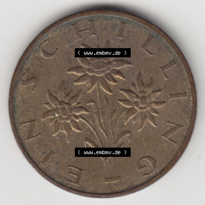 Münzen Österreich / Austria Eurovorläufer, Umlaufmünze vor Euroeinführung 1959-2001, 1 Schilling 1989 (1) Sammlung