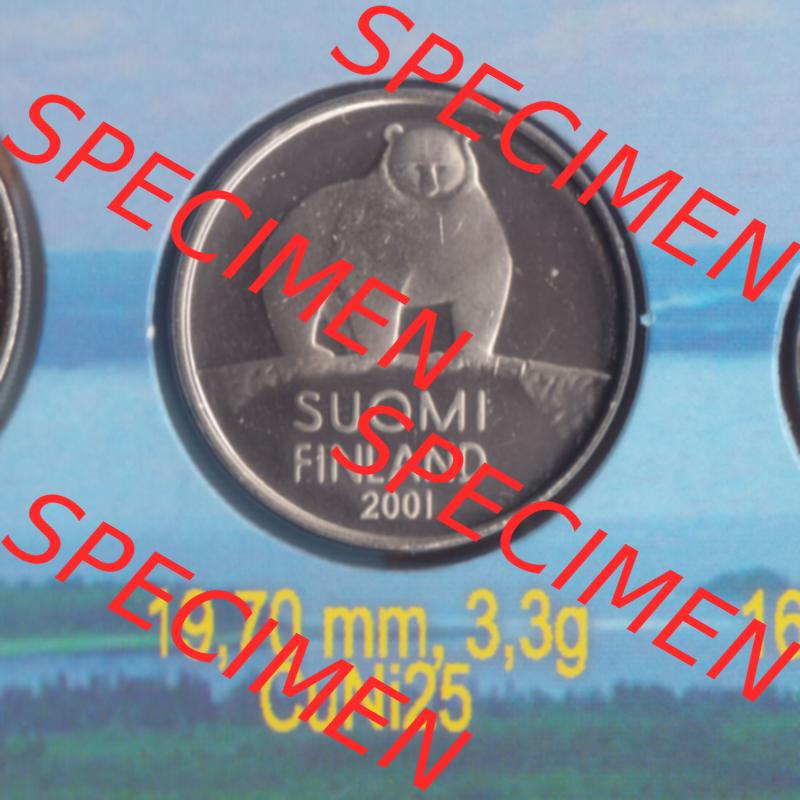 Münzen Finnland / SUOMI Eurovorläufer, Umlaufmünze vor Euroeinführung 2001, 50 Penni, Penniä. Rückseite einer Münze aus Finnland SUOMI in... Sammlung