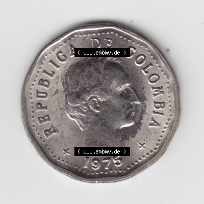 Münzen aus Amerika Kolumbien / Columbia Umlaufmünze 1975, 50 Centavos (2) Sammlung