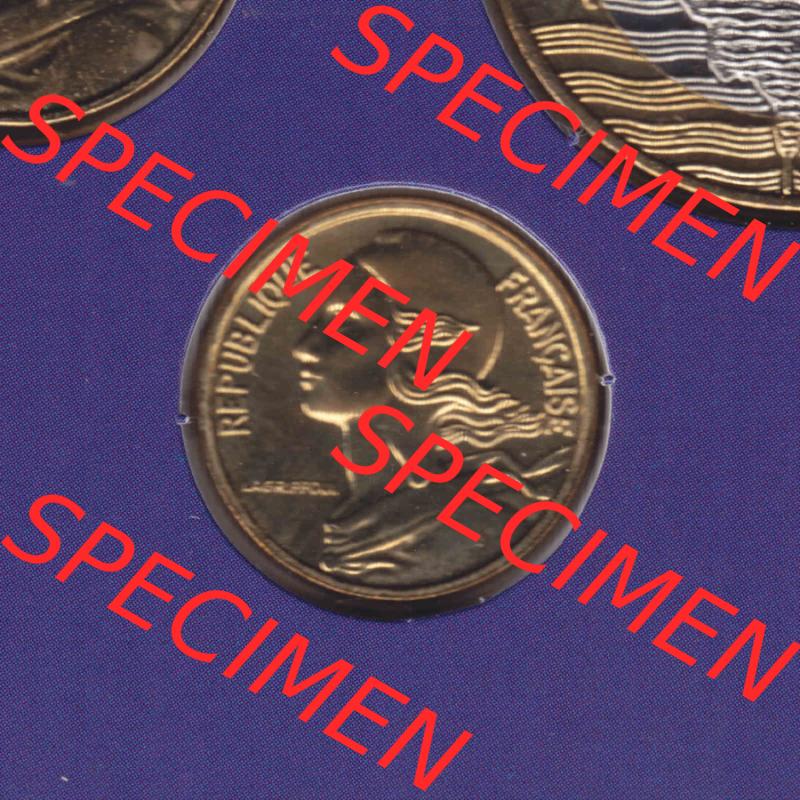 Münzen Frankreich Eurovorläufer, Umlaufmünze vor Euroeinführung 2000, 5 Centimes. Rückseite einer Münze aus Europa als Digitales Bild / Bildmaterial... Sammlung