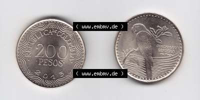 Münzen aus Amerika Kolumbien / Columbia Umlaufmünze 2013, 200 Pesos (3) Sammlung