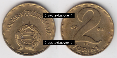 Münzen Ungarn / Magyarország Eurovorläufer, Umlaufmünze vor Euroeinführung 1970-1989,000200 2 Forint 1974 (3) Sammlung