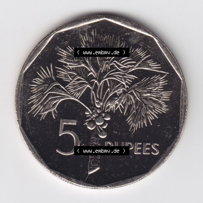 Münzen aus Afrika Seychellen / Seychelles Umlaufmünze 1982-2010, 5 Rupien, Rupees 2007 (2) Sammlung