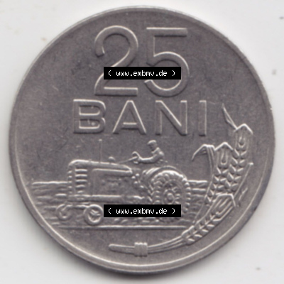 Münzen Rumänien / România Eurovorläufer, Umlaufmünze vor Euroeinführung 1960-1960, 25 Bani (1) Sammlung
