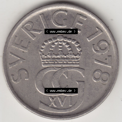 Münzen Schweden / Sverige Eurovorläufer, Umlaufmünze vor Euroeinführung 1976-1990, 5 Kronen 1978 (1) Sammlung