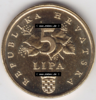 Münzen Kroatien Eurovorläufer, Umlaufmünze vor Euroeinführung 1994-2021, 5 Lipa 2000 (2) Sammlung