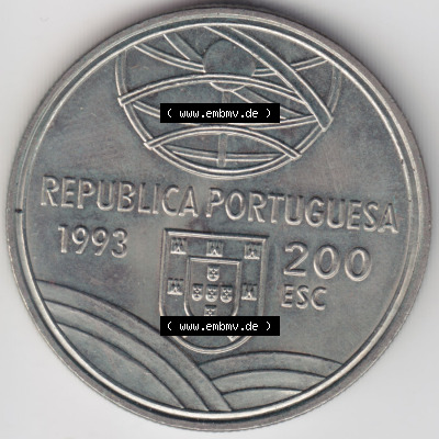 Münzen Portugal Eurovorläufer, Sondermünze vor Euroeinführung 1993-1993, 200 Escudos Espingarda 1543-1575 (1) Sammlung