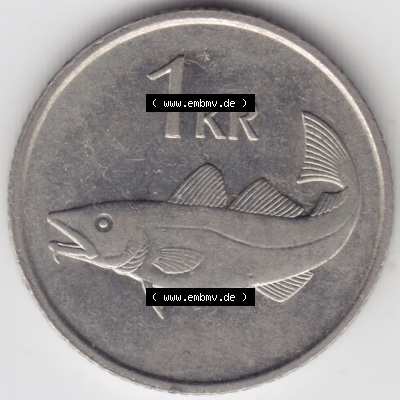 Münzen Island Eurovorläufer, Umlaufmünze vor Euroeinführung 1981-1987, 1 KR, Krone 1981 (2) Sammlung