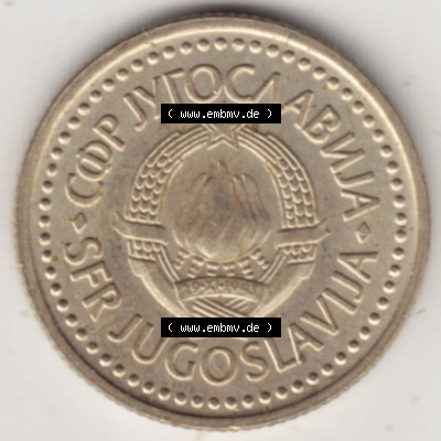 Münzen Jugoslawien (Land wurde 2003 aufgelöst), Umlaufmünze 1982-1986, 2 Dinar 1982 (1) Sammlung