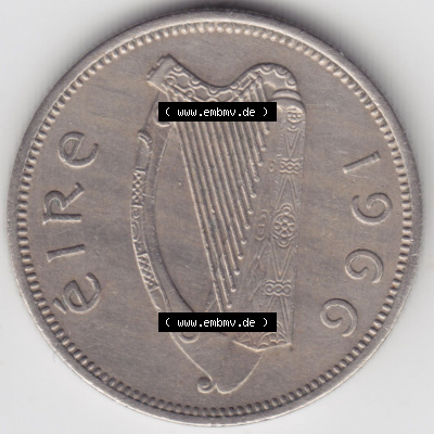 Münzen Irland Eurovorläufer, Umlaufmünze vor Euroeinführung 1951-1968, 1 Schilling 1966 (1) Sammlung