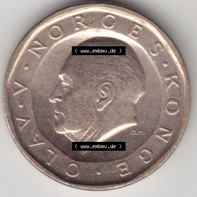 Münzen Norwegen / Norway Eurovorläufer, Umlaufmünze vor Euroeinführung 1983-1991, 10 Kronen 1991 (1) Sammlung