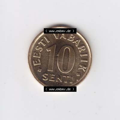 Münzen Estland Eurovorläufer, Umlaufmünze vor Euroeinführung 2006, 10 Senti (1) Sammlung