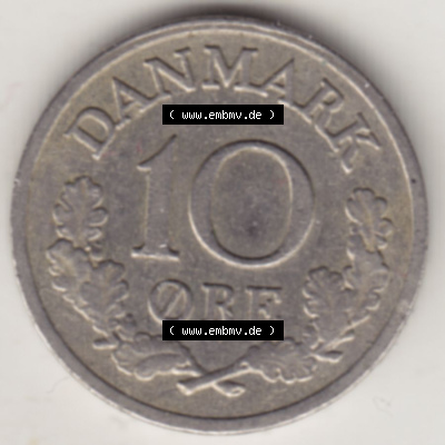 Münzen Dänemark / Danmark Eurovorläufer, Umlaufmünze vor Euroeinführung 1960-1972, 10 Öre 1969 (2) Sammlung