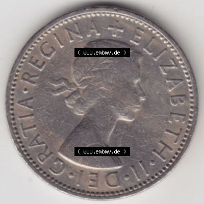Münzen Großbritannien Eurovorläufer, Umlaufmünze vor Euroeinführung 1954-1970, 2 Schilling-Florin (2) Sammlung