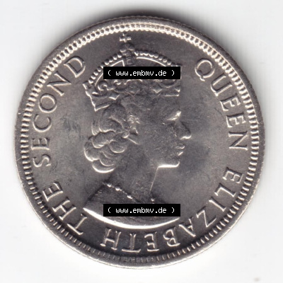 Münzen aus Afrika Mauritius Umlaufmünze 1960-1978, 0,25 Quarter Rupie 1978 (2) Sammlung