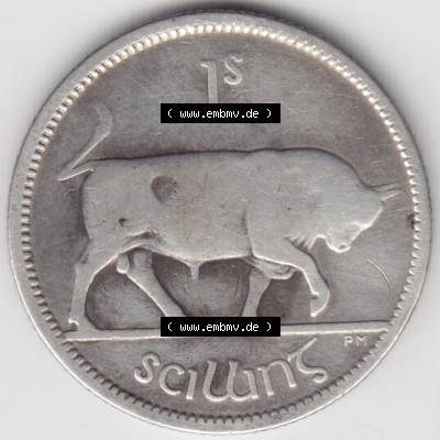 Münzen Irland Eurovorläufer, Umlaufmünze vor Euroeinführung 1928-1937, 1 Schilling, Scillins 1928 (2) Sammlung