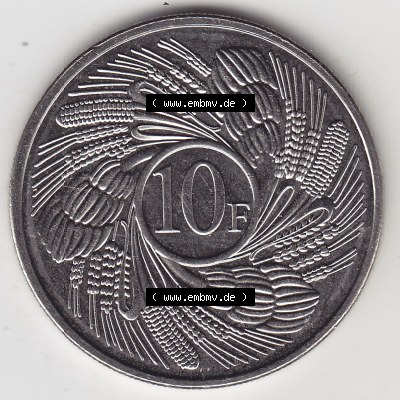 Münzen aus Afrika Burundi Umlaufmünze 2011-2011, 10 France Franken 2011 (1) Sammlung