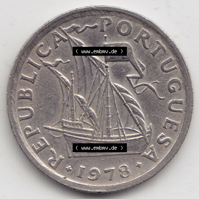 Münzen Portugal Eurovorläufer, Umlaufmünze vor Euroeinführung 1963-1985, 2,50 Escudos 1978 (2) Sammlung