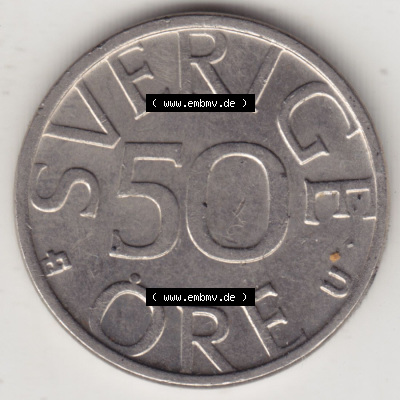 Münzen Schweden / Sverige Eurovorläufer, Umlaufmünze vor Euroeinführung 1976-1991, 50 Öre 1979 (2) Sammlung