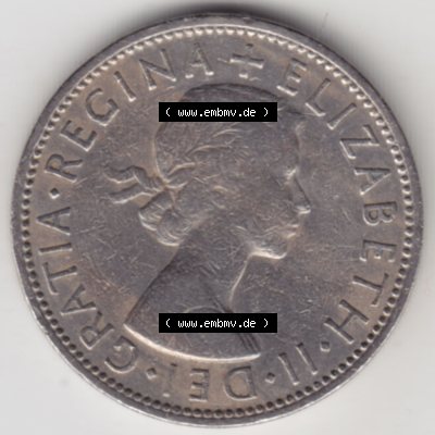 Münzen Großbritannien Eurovorläufer, Umlaufmünze vor Euroeinführung 1954-1970, 2 Schilling-Florin (2) Sammlung