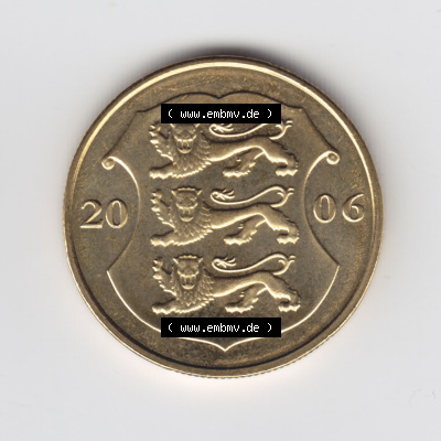 Münzen Estland Eurovorläufer, Umlaufmünze vor Euroeinführung 2006, 1 Kroon (2) Sammlung