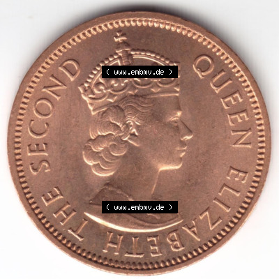 Münzen aus Afrika Mauritius Umlaufmünze 1953-1978, 2 Cent 1975 (2) Sammlung